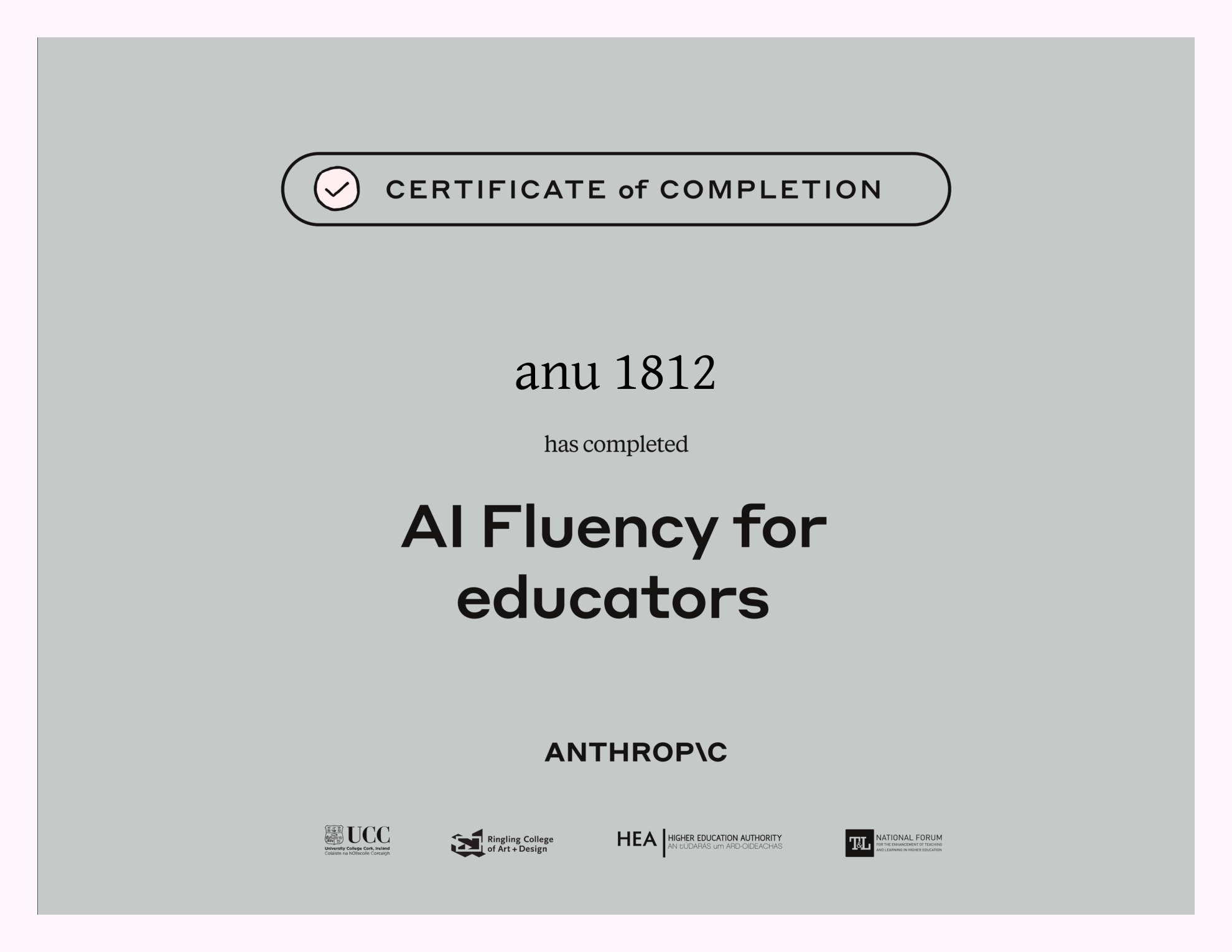 AI Fluency For Educators Certificate