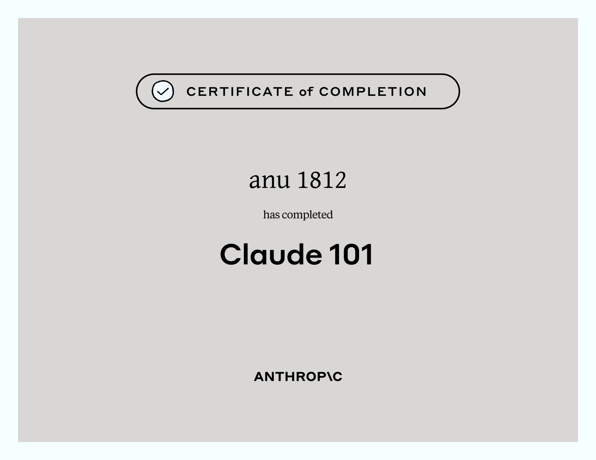 Claude Certificate