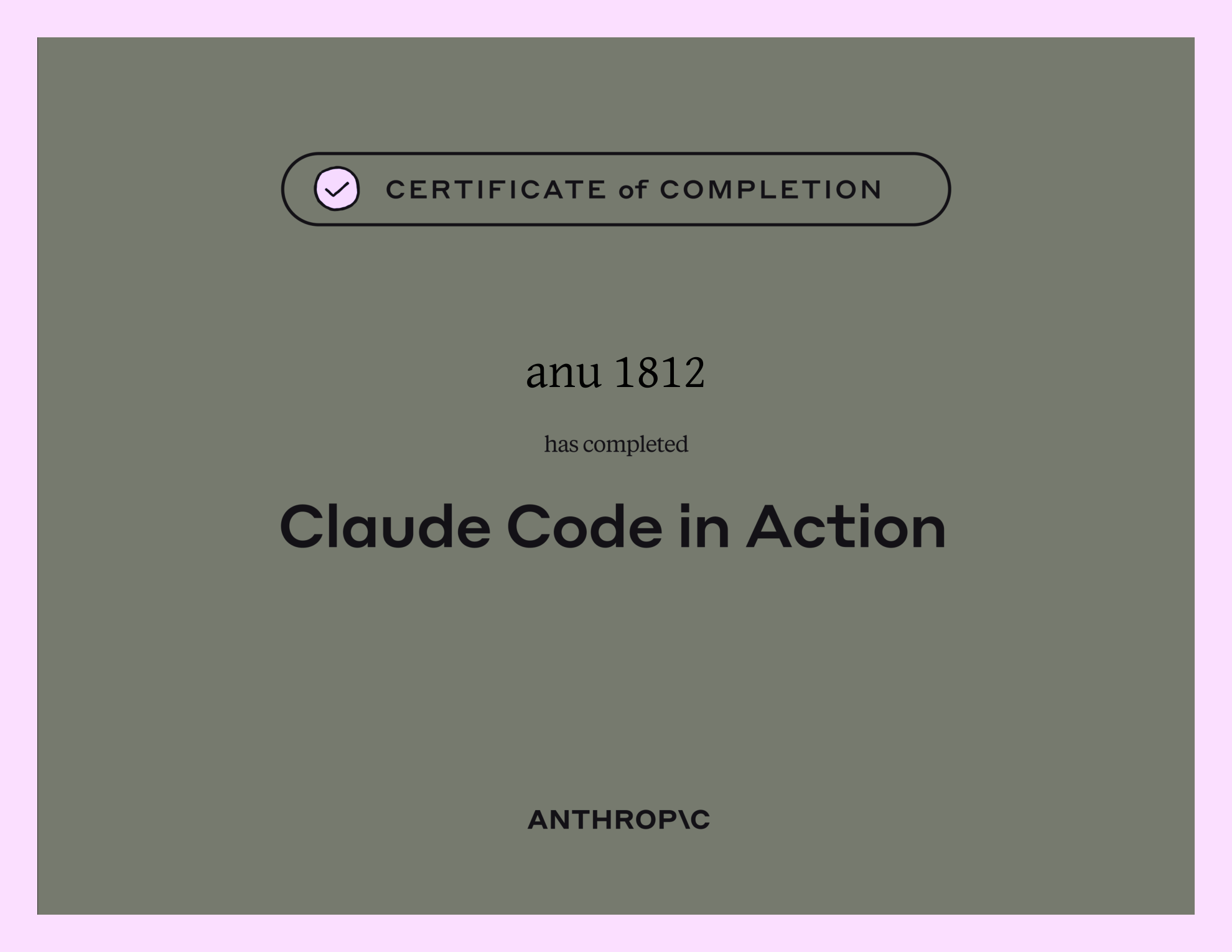 Claude Code in Action Certificate
